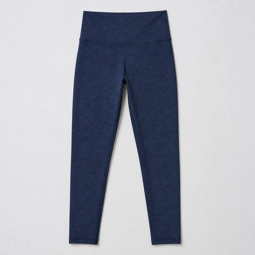 Legging de fitness sans couture présenté sur fond clair