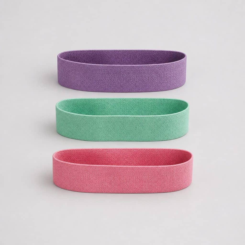 Mini bands en tissu, lot de 3 présenté sur fond clair